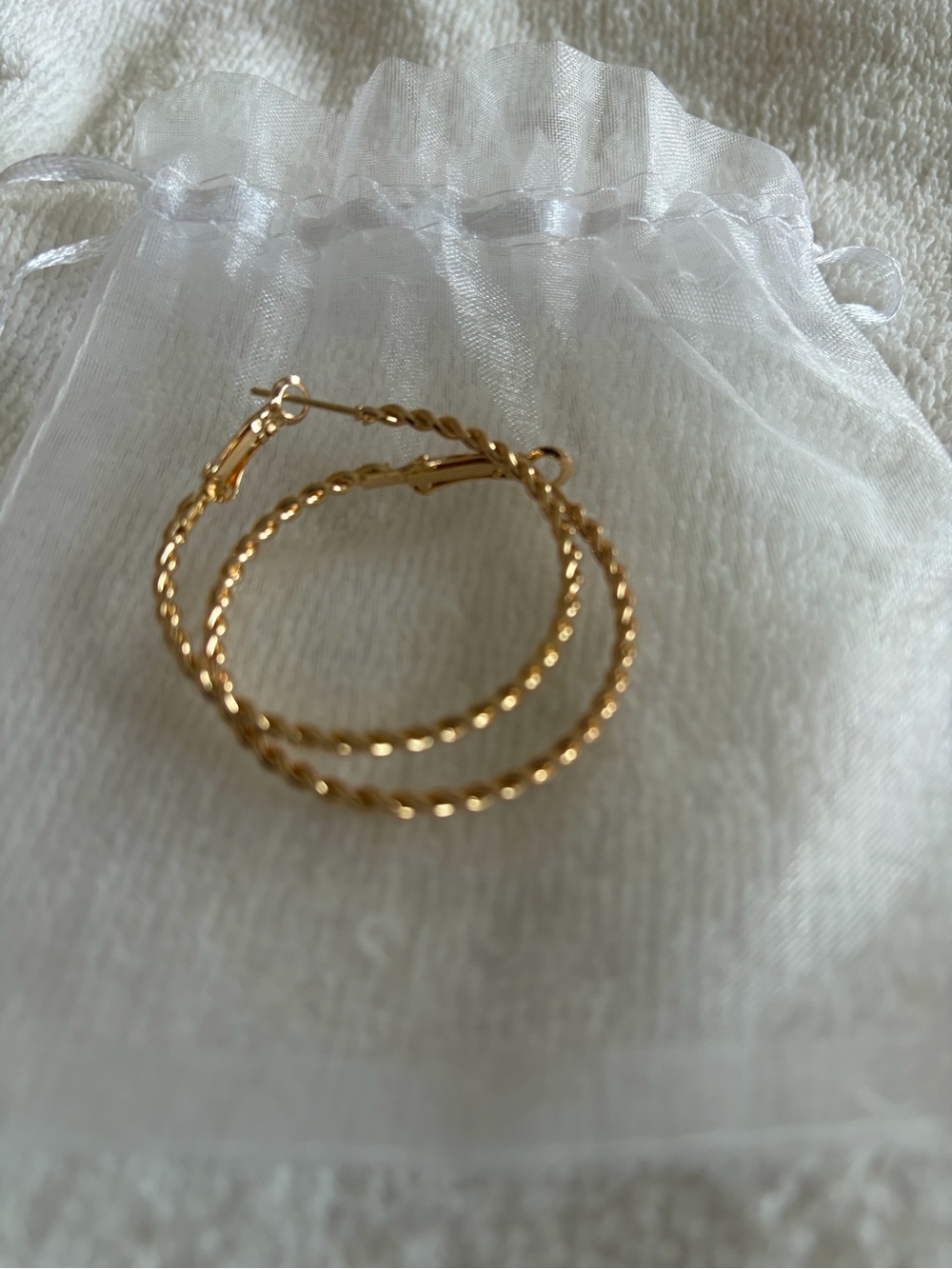 Gold Twisted Hoop Earrings - Classic Women’s Jewelry